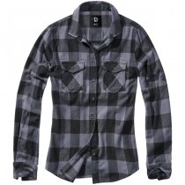 Brandit Amy Flanell Shirt Girls - Black / Grey - 5XL