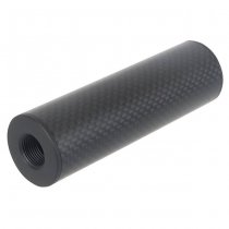 Laylax MODE-2 Carbon Fiber FAT Silencer 14mm CCW 100mm - Black