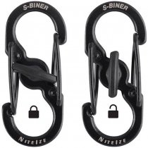 Nite Ize S-Biner Stainless Steel MicroLock 2 Pack - Black