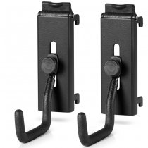 Savior Equipment Wall Rack System Adjustable J-Hook 2 Pack - Black