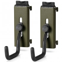 Savior Equipment Wall Rack System Adjustable J-Hook 2 Pack - Olive