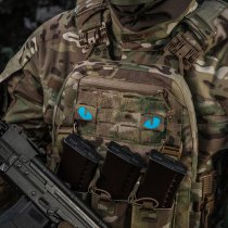 M-Tac Blue Tiger Eyes Laser Cut Patch - Multicam