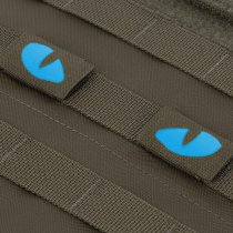 M-Tac Blue Tiger Eyes Laser Cut Patch - Ranger Green