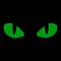 M-Tac Green Tiger Eyes Laser Cut Patch - Black