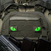 M-Tac Green Tiger Eyes Laser Cut Patch - Ranger Green