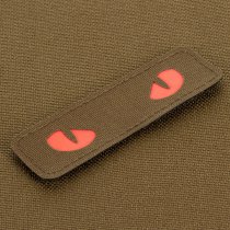 M-Tac Red Cat Eyes Laser Cut Patch - Coyote