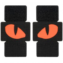 M-Tac Red Tiger Eyes Laser Cut Patch - Black