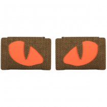 M-Tac Red Tiger Eyes Laser Cut Patch - Coyote