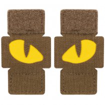 M-Tac Yellow Tiger Eyes Laser Cut Patch - Coyote