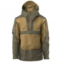 Helikon-Tex Tracer Anorak Jacket - Polycotton Stretch Ripstop - Coyote / Taiga Green - L