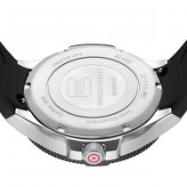 Glock Watch Silver Steel Case & Black Silicone Strap