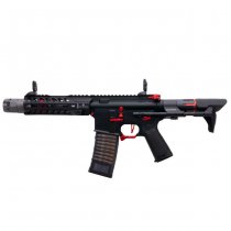 Cyma Strike Industries AR Strike Raider PDW Gas Blow Back Rifle 7 Inch - Black / Red