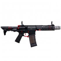 Cyma Strike Industries AR Strike Raider PDW Gas Blow Back Rifle 7 Inch - Black / Red