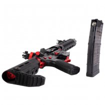 Cyma Strike Industries AR Strike Raider SBR Gas Blow Back Rifle 10 Inch - Black / Red