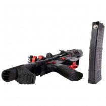 Cyma Strike Industries AR Strike Raider SBR Gas Blow Back Rifle 4 Inch - Black / Red