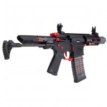 Cyma Strike Industries AR Strike Raider SBR Gas Blow Back Rifle 4 Inch - Black / Red