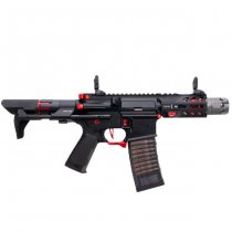 Cyma Strike Industries AR Strike Raider SBR Gas Blow Back Rifle 4 Inch - Black / Red