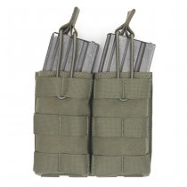 Warrior Double M4 Open Magazine Pouch - Ranger Green