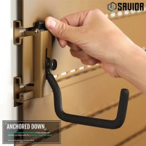 Savior Equipment Wall Rack System Adjustable J-Hook Large 2 Pack - RAL 8000