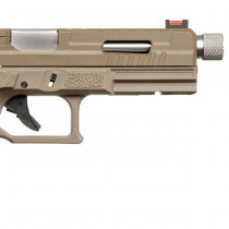 KJ Works KP-13F TBC Full Auto Gas Blow Back Pistol - Tan