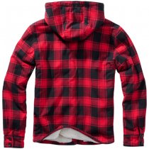 Brandit Lumberjacket Hooded - Red / Black - S