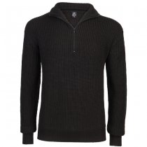 Brandit Marine Pullover Troyer - Black - 2XL