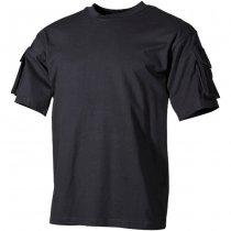 MFH Tactical T-Shirt Sleeve Pockets - Black