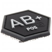 JTG Bloodgroup Hexagon Rubber Patch AB Pos - Swat