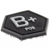 JTG Bloodgroup Hexagon Rubber Patch B Pos - Swat