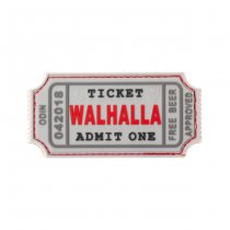 JTG Large Walhalla Ticket Rubber Patch - White