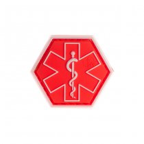 JTG Paramedic Hexagon Rubber Patch - Red