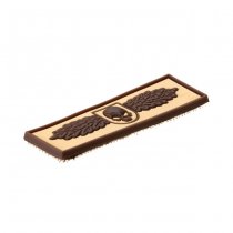 JTG SOF Skull Badge Rubber Patch - Desert