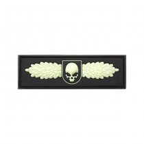 JTG SOF Skull Badge Rubber Patch - Glow in the Dark