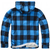 Brandit Lumberjacket Hooded - Black / Blue - M