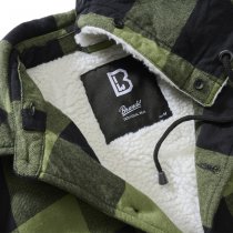 Brandit Lumberjacket Hooded - Black / Olive - S