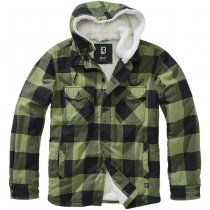 Brandit Lumberjacket Hooded - Black / Olive - M