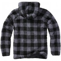 Brandit Teddyfleece Worker Jacket - Black / Grey - 2XL