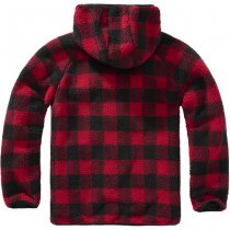 Brandit Teddyfleece Worker Jacket - Red / Black - M