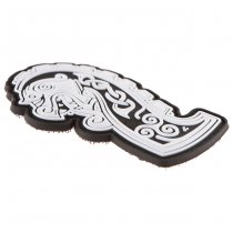 JTG Northman Dragon Ship Head Rubber Patch - White