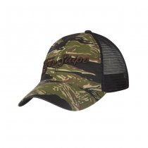 Helikon-Tex Tiger Stripe Trucker Cap Polycotton Stretch Ripstop - Tiger Stripe / Black A