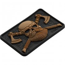 M-Tac Bearded Skull 3D Rubber Patch - Coyote