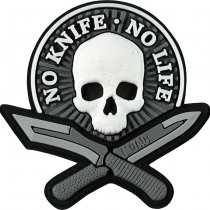 M-Tac No Knife No Life 3D Rubber Patch - Black