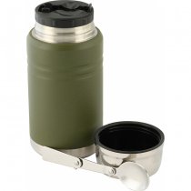 M-Tac Stainless 750ml Thermos & Folding Spoon - Olive