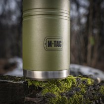 M-Tac Stainless 750ml Thermos & Folding Spoon - Olive