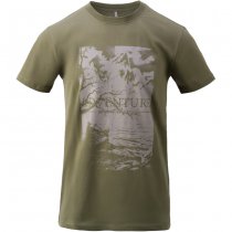 Helikon-Tex T-Shirt Adventure Is Out There - Olive Green - XL