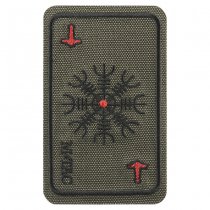 M-Tac Card Helm of Terror Embroidery Patch - Ranger Green